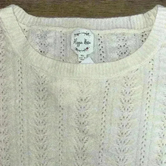 Hippie Rose Women's Pullover Sweater Blizzard White NWT Size XL - Picture 7 of 7